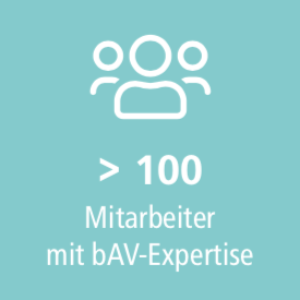 Mehr als 100 Mitarbeiter mit bAV Expertise